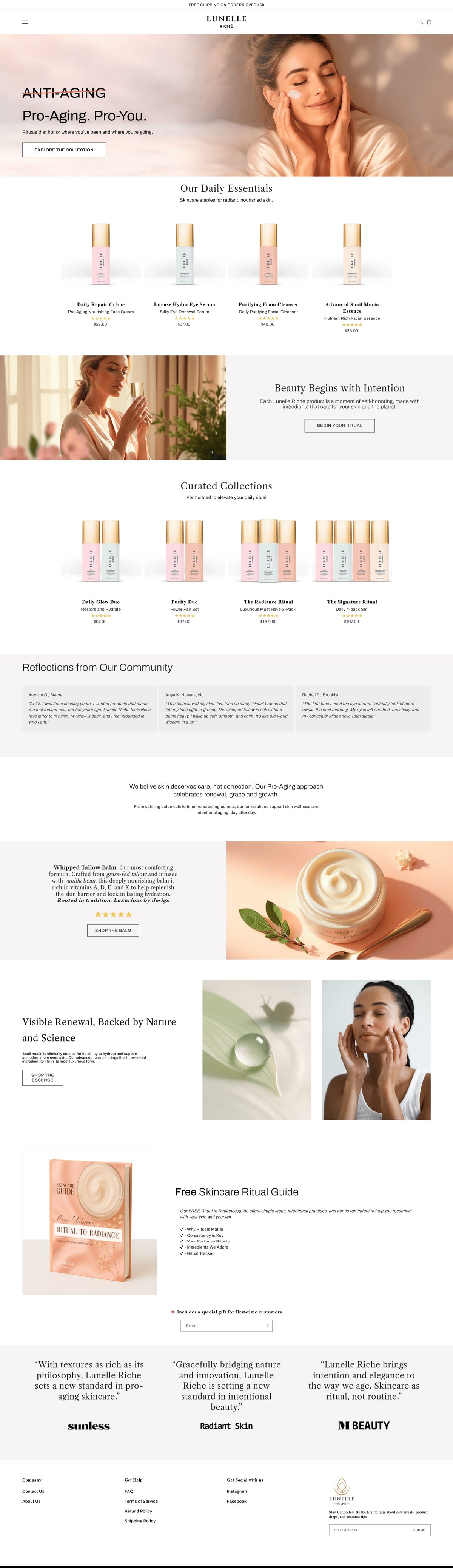 Lunelle Riche website